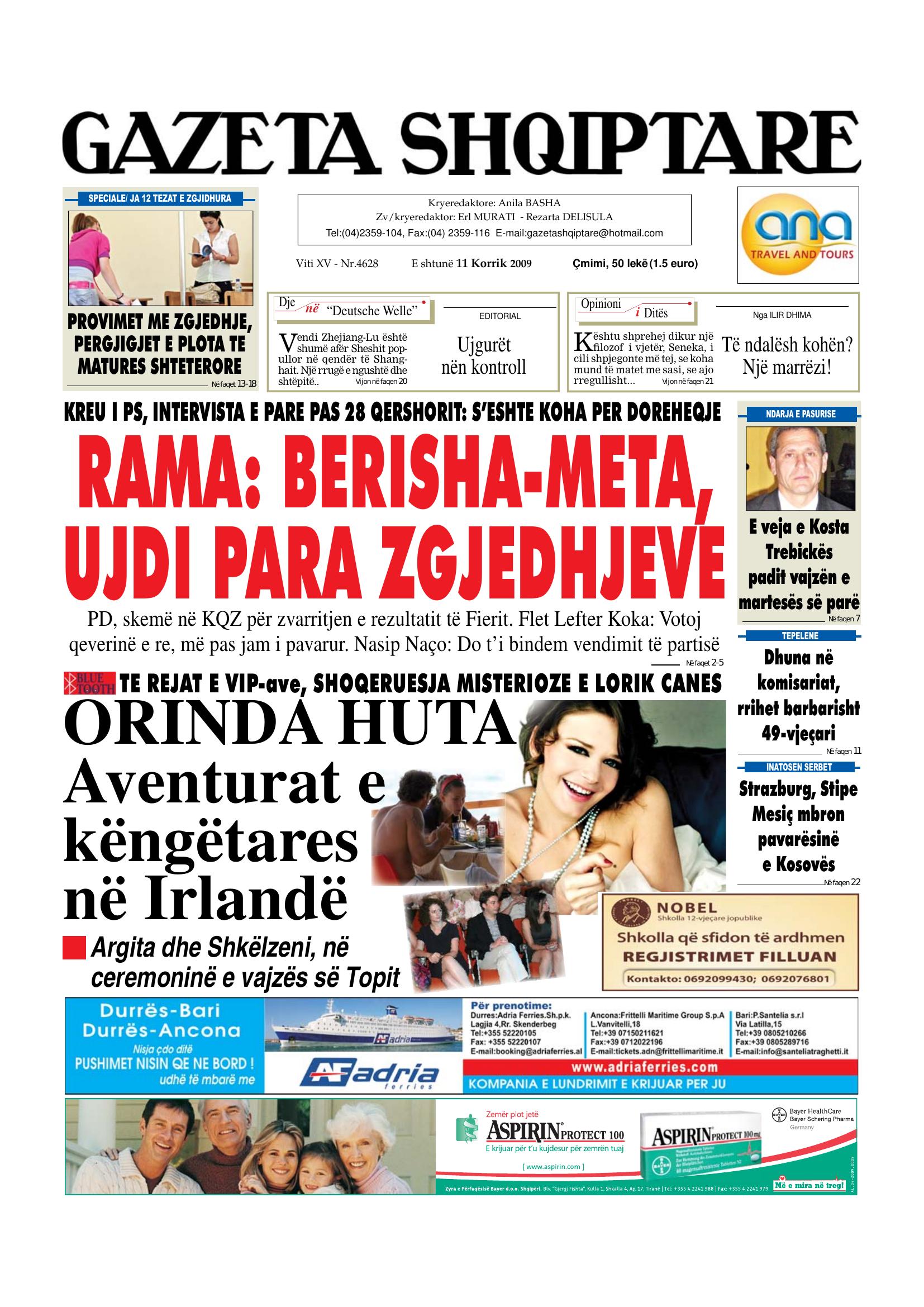 Gazeta Shqiptare 2009-07-11